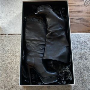 YSL Black Leather Boots